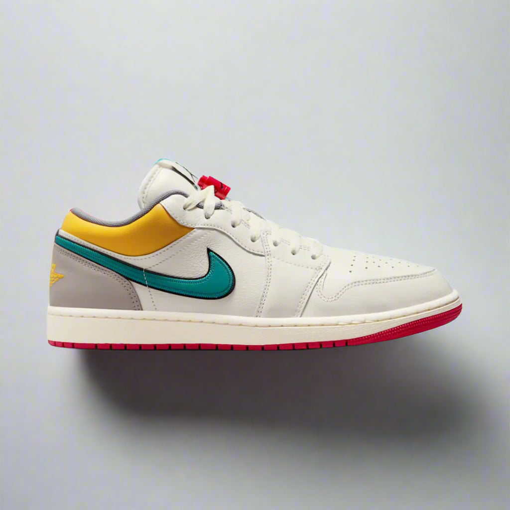 Air Jordan 1 Low Premium Sail/Cashmere/College Grey/Brave Blue - SIZE 7.5